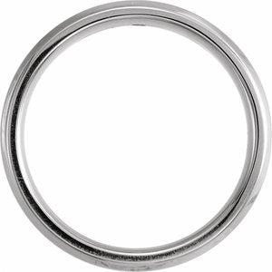 14K White .04 CTW Natural Diamond Beveled Edge Band Size 10 - BN & CO JEWELRY