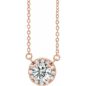 14K Rose 1/5 CTW Lab-Grown Diamond French-Set 16-18" Necklace - BN & CO JEWELRY