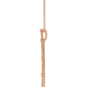 14K Rose .07 CTW Natural Diamond Vintage-Inspired 16-18" Necklace - BN & CO JEWELRY
