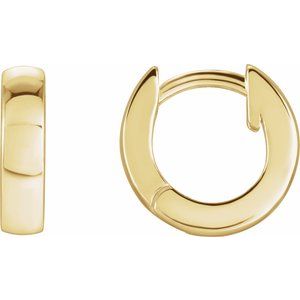 14K Yellow 9.5 mm Huggie Earrings - BN & CO JEWELRY