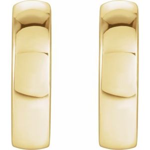 14K Yellow 9.5 mm Huggie Earrings - BN & CO JEWELRY