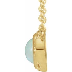 14K Yellow Natural Ethiopian Opal & Natural Pink Sapphire Vintage-Inspired 18" Necklace - BN & CO JEWELRY