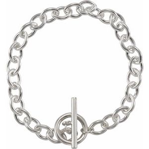 Sterling Silver Toggle 8" Bracelet - BN & CO JEWELRY