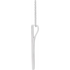 14K White Bar 16-18" Necklace - BN & CO JEWELRY