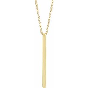 14K Yellow Bar 16-18" Necklace - BN & CO JEWELRY