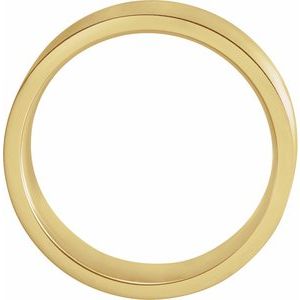 14K Yellow 7 mm Concave Edge Band with Satin Finish - BN & CO JEWELRY