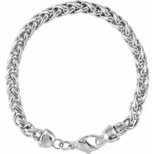 Sterling Silver Wheat Chain 8" Bracelet - BN & CO JEWELRY