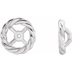 Sterling Silver Rope Earring Jackets - BN & CO JEWELRY