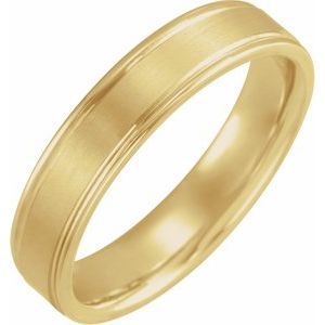 14K Yellow 5 mm Grooved Band Size 11 - BN & CO JEWELRY