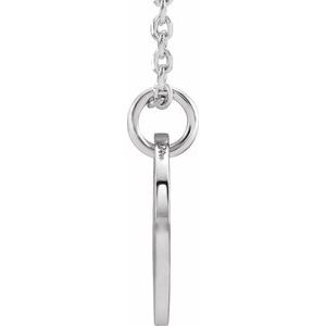 Sterling Silver Initial G 10 mm Disc 16-18" Necklace - BN & CO JEWELRY