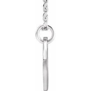 Sterling Silver Initial I 10 mm Disc 16-18" Necklace - BN & CO JEWELRY