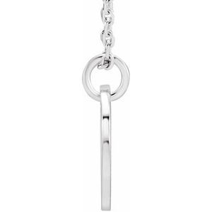 Sterling Silver Initial X 10 mm Disc 16-18" Necklace - BN & CO JEWELRY