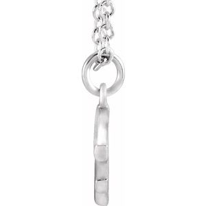 Sterling Silver Initial F Dangle 18" Necklace - BN & CO JEWELRY