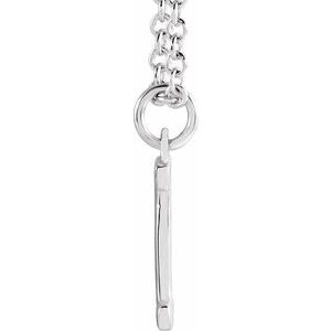 Sterling Silver Initial I Dangle 16" Necklace - BN & CO JEWELRY