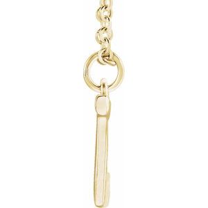 14K Yellow Initial J Dangle 16" Necklace - BN & CO JEWELRY