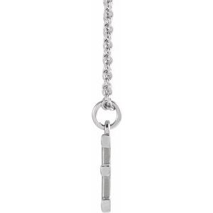 Sterling Silver Initial E Dangle 16" Necklace - BN & CO JEWELRY