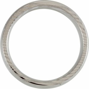 Damascus Steel 8 mm Patterned Beveled-Edge Band Size 9 - BN & CO JEWELRY