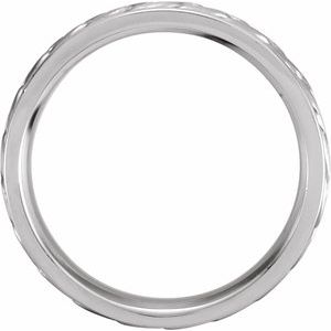 14K White 6.75 mm Woven Band Size 10 - BN & CO JEWELRY