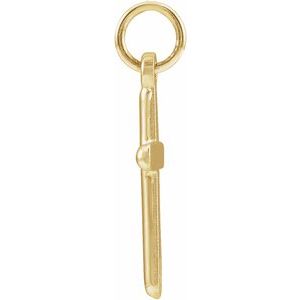 14K Yellow 13x9 mm Cross Pendant - BN & CO JEWELRY