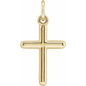 14K Yellow 13x9 mm Cross Pendant - BN & CO JEWELRY