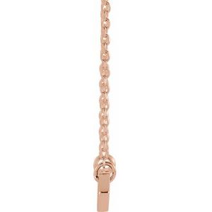 18K Rose Gold-Plated Sterling Silver 33x6 mm Engravable Geometric 16-18" Necklace - BN & CO JEWELRY