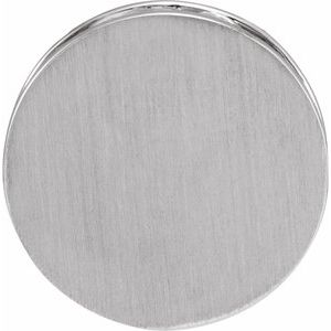 Sterling Silver 17 mm Engravable Scroll Disc Slide Pendant - BN & CO JEWELRY