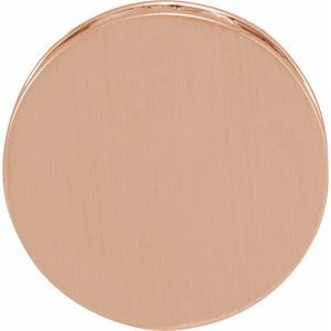14K Rose 12.5 mm Engravable Scroll Disc Slide Pendant - BN & CO JEWELRY