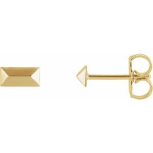 14K Yellow Geometric Stud Earrings - BN & CO JEWELRY