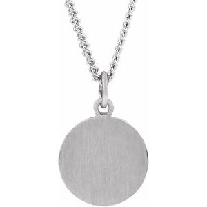 Sterling Silver 11.8 mm Guardian Angel Medal - BN & CO JEWELRY