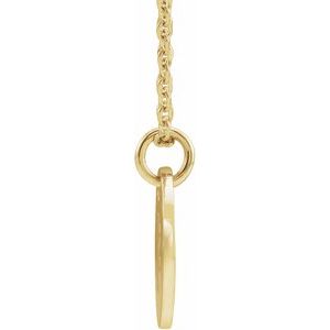 14K Yellow Initial C 10 mm Disc 16-18" Necklace - BN & CO JEWELRY