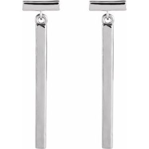 Sterling Silver Articulated Bar Earrings - BN & CO JEWELRY