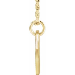 14K Yellow Initial J 10 mm Disc 16-18" Necklace - BN & CO JEWELRY