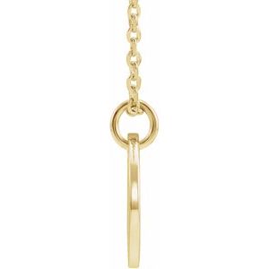 14K Yellow Initial B 10 mm Disc 16-18" Necklace - BN & CO JEWELRY