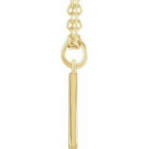 14K Yellow Initial A Dangle 18" Necklace - BN & CO JEWELRY