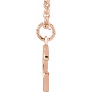 14K Rose Initial C Dangle 18" Necklace - BN & CO JEWELRY