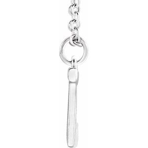 Sterling Silver Initial J Dangle 16" Necklace - BN & CO JEWELRY