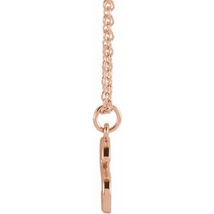 14K Rose Initial S Dangle 16" Necklace - BN & CO JEWELRY