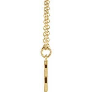 14K Yellow Initial S Dangle 18" Necklace - BN & CO JEWELRY