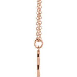 14K Rose Initial Q Dangle 18" Necklace - BN & CO JEWELRY