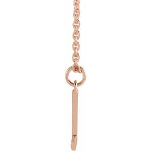 14K Rose Initial L Dangle 16" Necklace - BN & CO JEWELRY