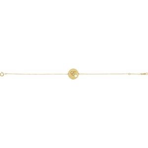 14K Yellow Engravable Pierced Heart Disc 7-8" Bracelet - BN & CO JEWELRY