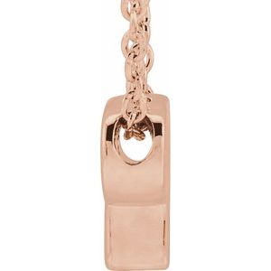14K Rose Initial P Slide Pendant 16-18" Necklace - BN & CO JEWELRY