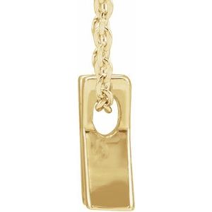 14K Yellow Initial K Slide Pendant 16-18" Necklace - BN & CO JEWELRY