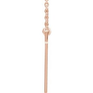 14K Rose Cross 18" Necklace - BN & CO JEWELRY
