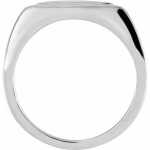 Sterling Silver 11.5x6 mm Geometric Signet Ring - BN & CO JEWELRY