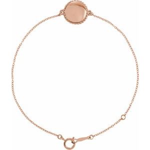 14K Rose Beaded 6.5-7.5" Bracelet - BN & CO JEWELRY