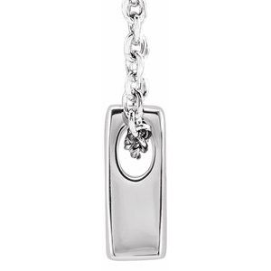 14K White Initial A Slide Pendant 16-18" Necklace - BN & CO JEWELRY