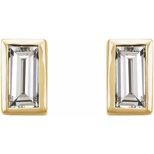 14K Yellow 1/5 CTW Natural Diamond Bezel-Set Earrings - BN & CO JEWELRY