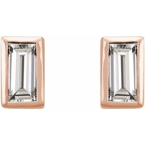 14K Rose .08 CTW Diamond Bezel-Set Earrings - BN & CO JEWELRY