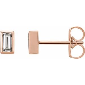 14K Rose .08 CTW Diamond Bezel-Set Earrings - BN & CO JEWELRY